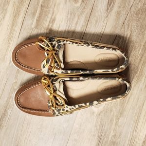 Leopard and Tan Firefish Shoe